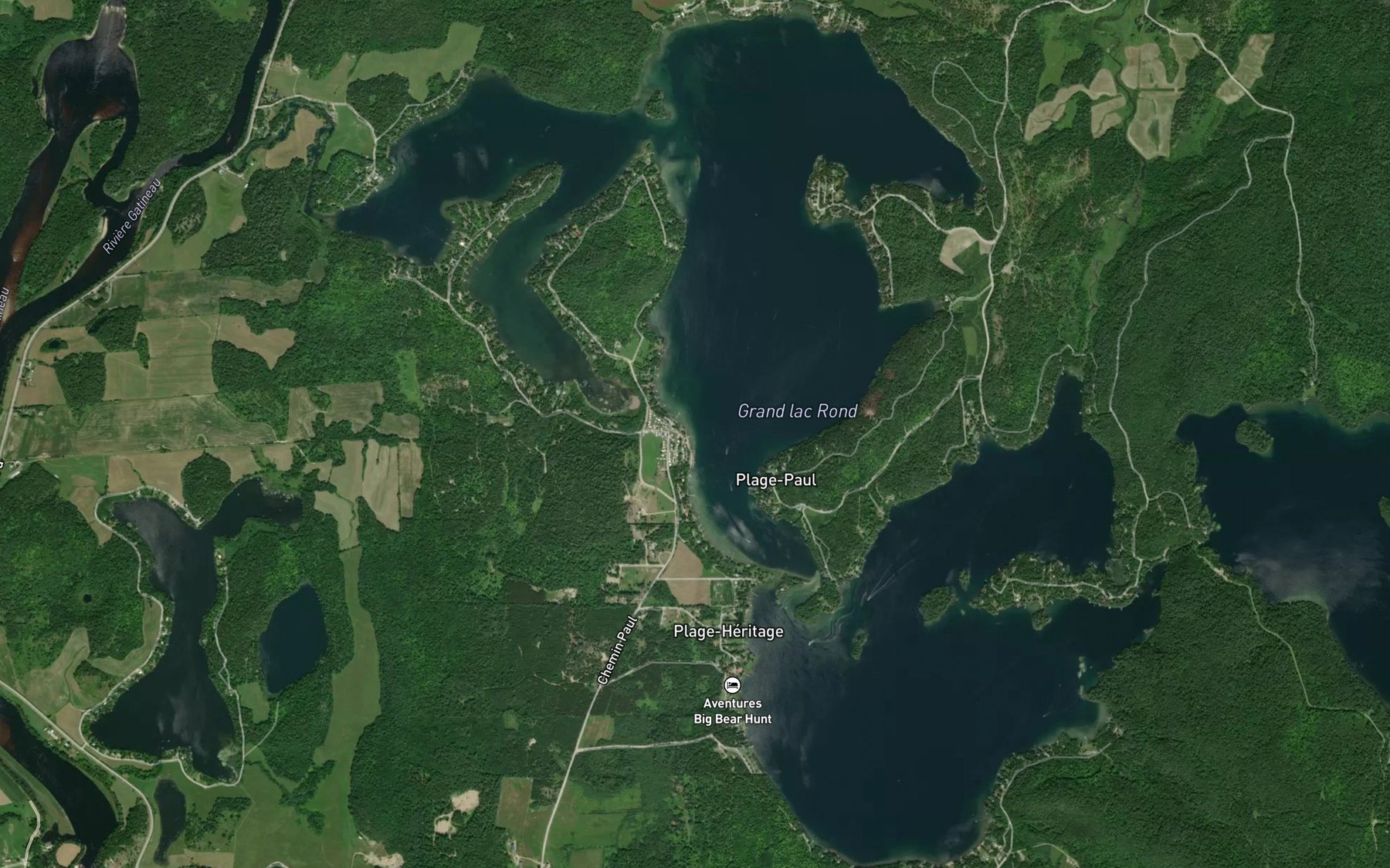 Satellite map of the Grand lac Rond