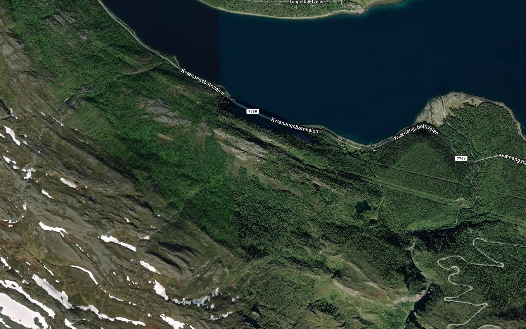 Satellite map of the Ytterelva
