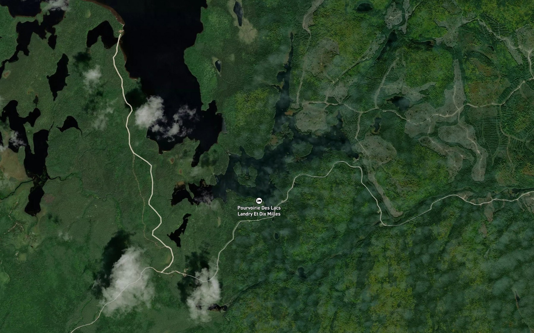 Satellite map of the Lac Landry