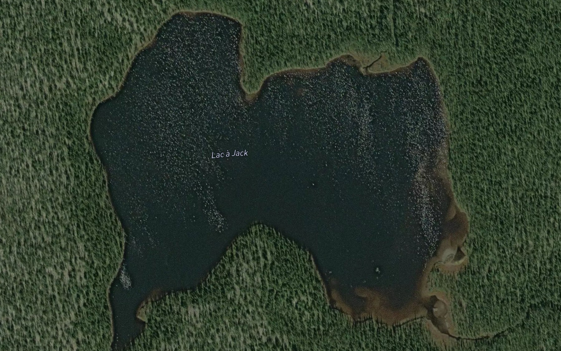 Satellite map of the Lac a Jack