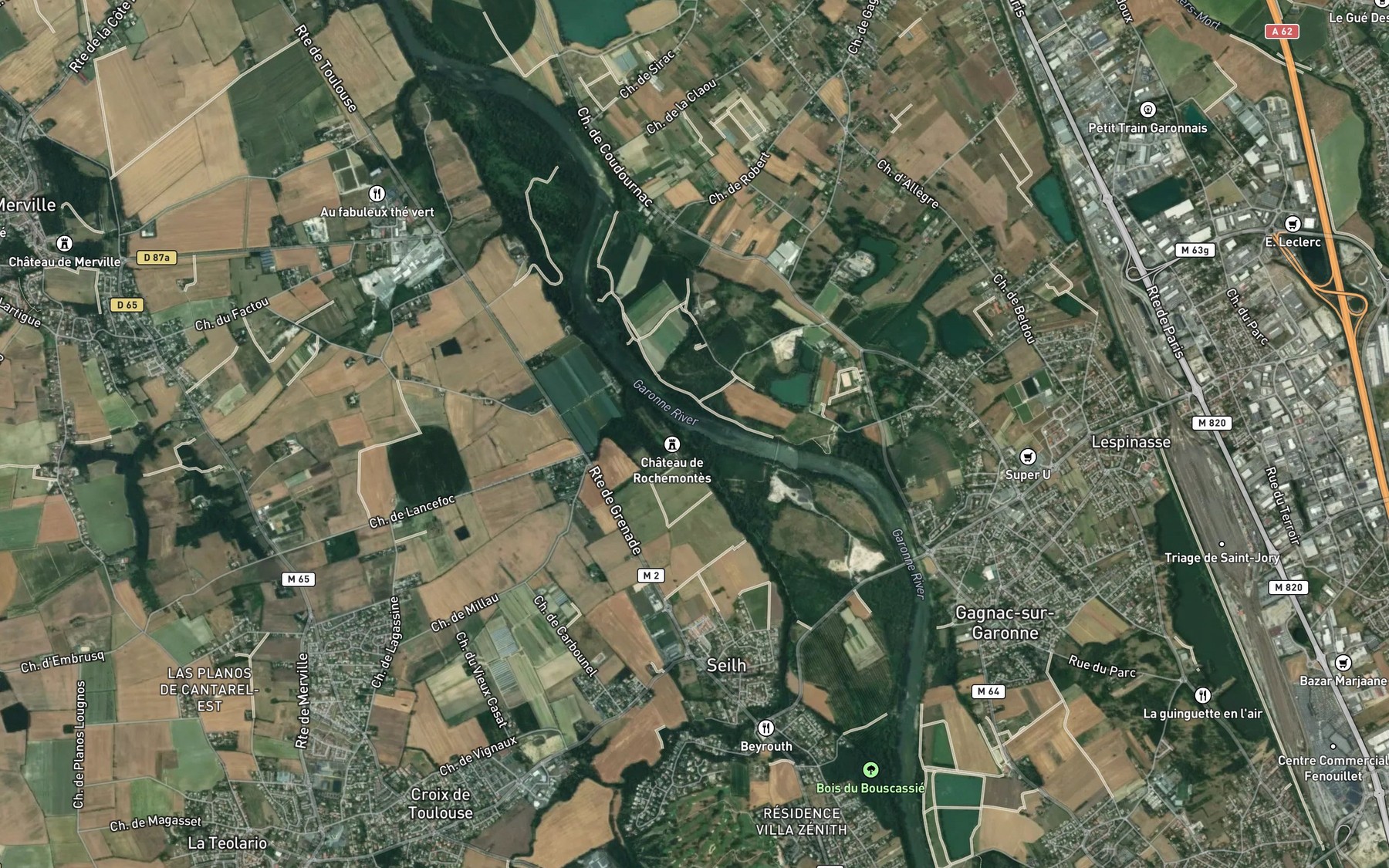 Satellite map of the Aussonnette