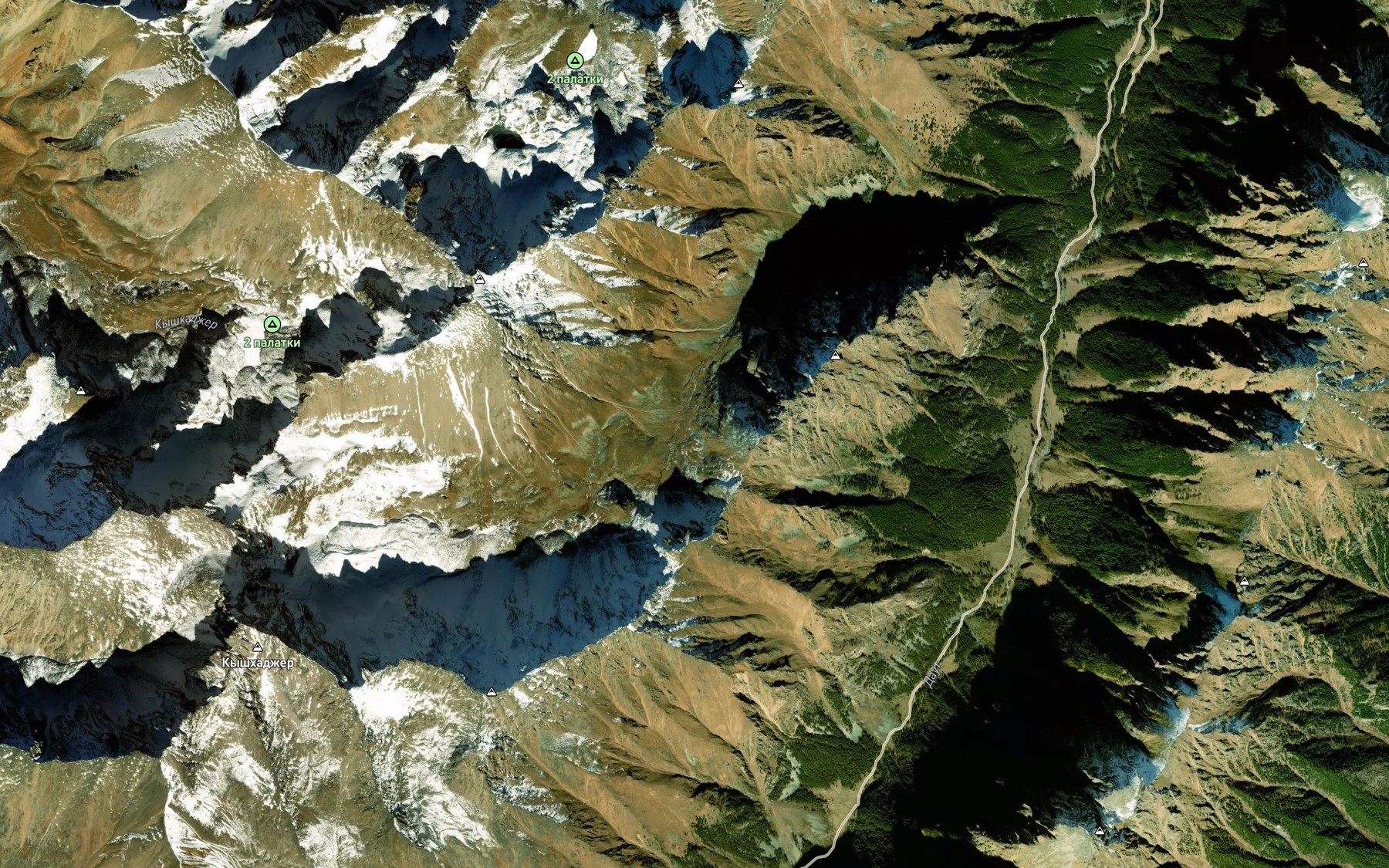 Satellite map of the Kichkinyasu