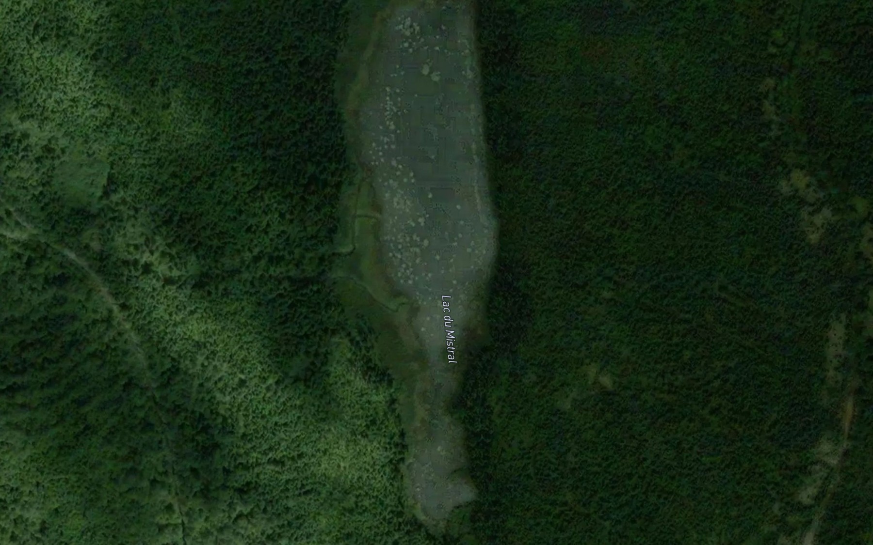 Satellite map of the Lac du Mistral