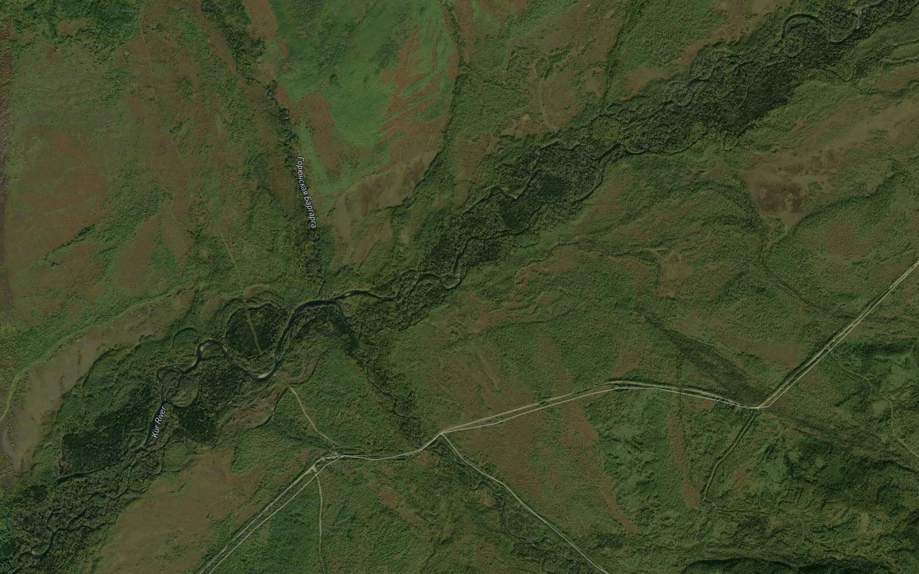 Satellite map of the Ampardak
