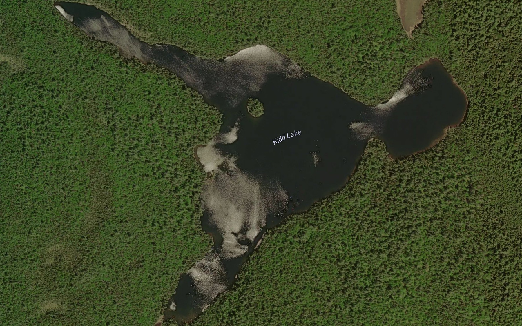 Satellite map of the Kidd Lake