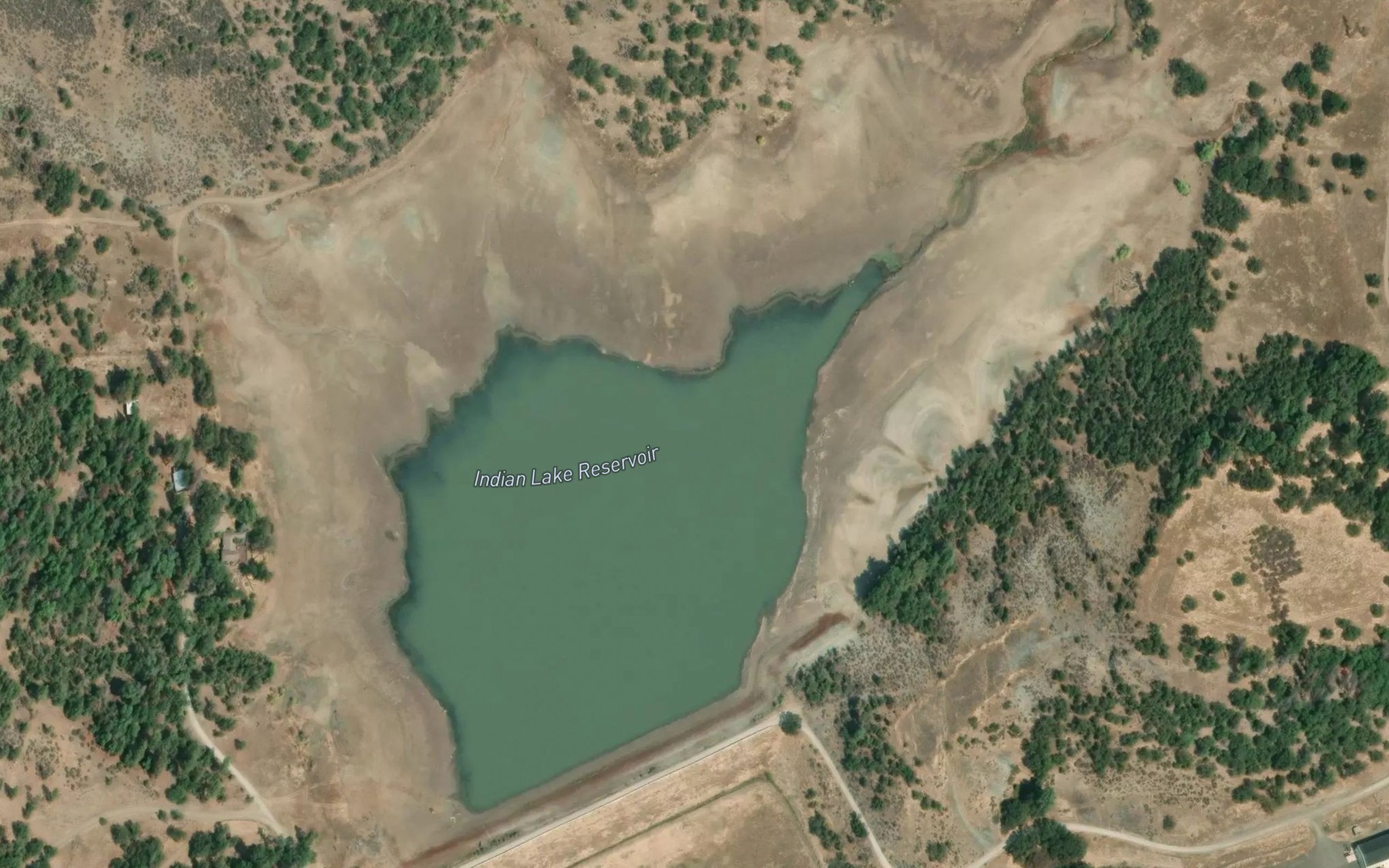 Satellite map of the Indian Lake Reservoir