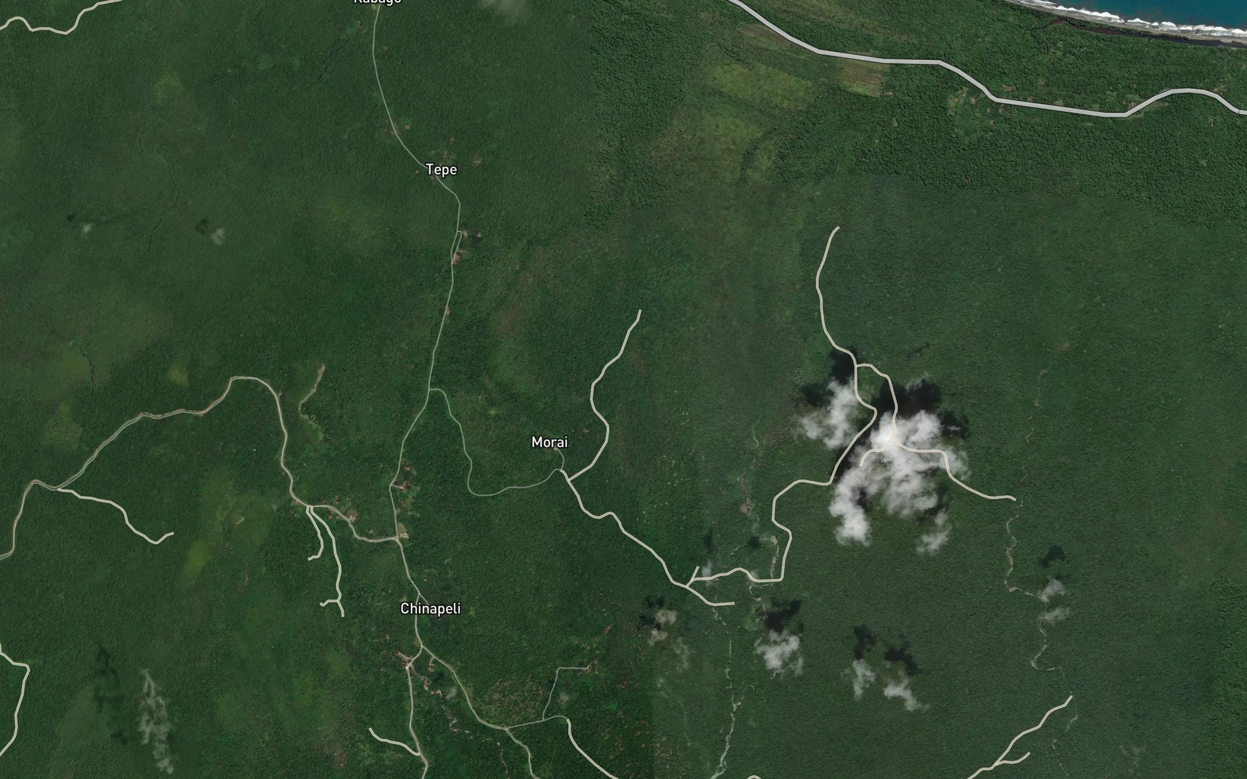 Satellite map of the Drelip Creek