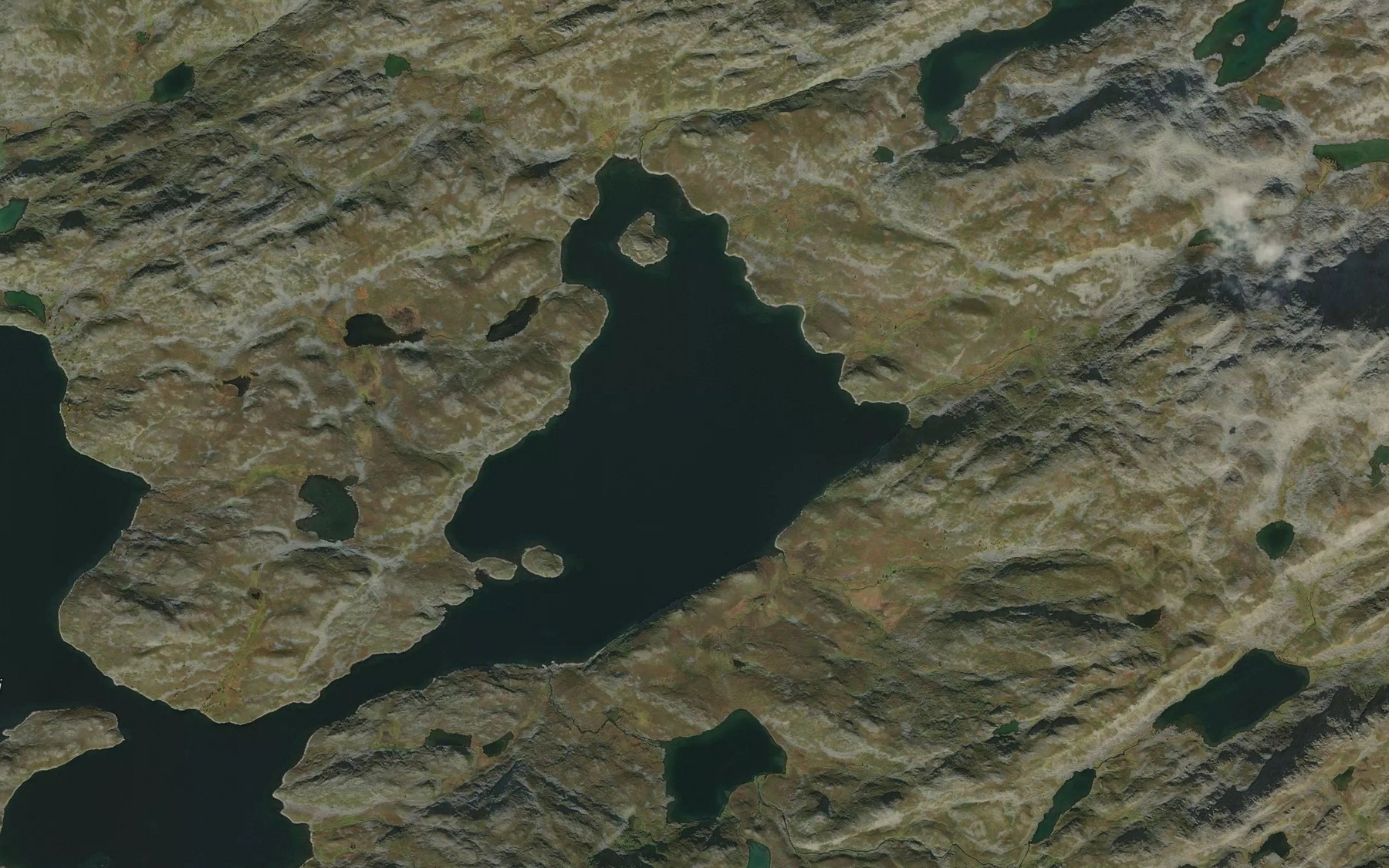 Satellite map of the Mikkalasgoattesajavri