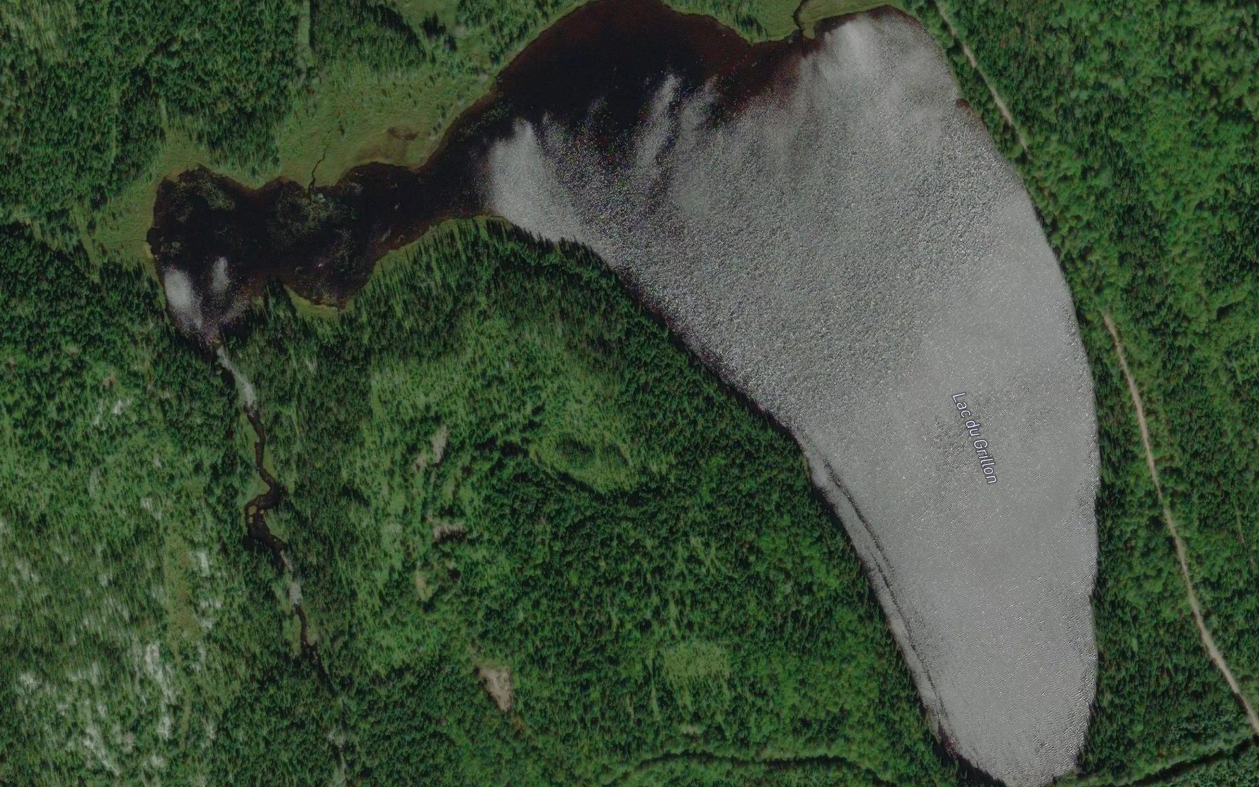 Satellite map of the Lac du Grillon