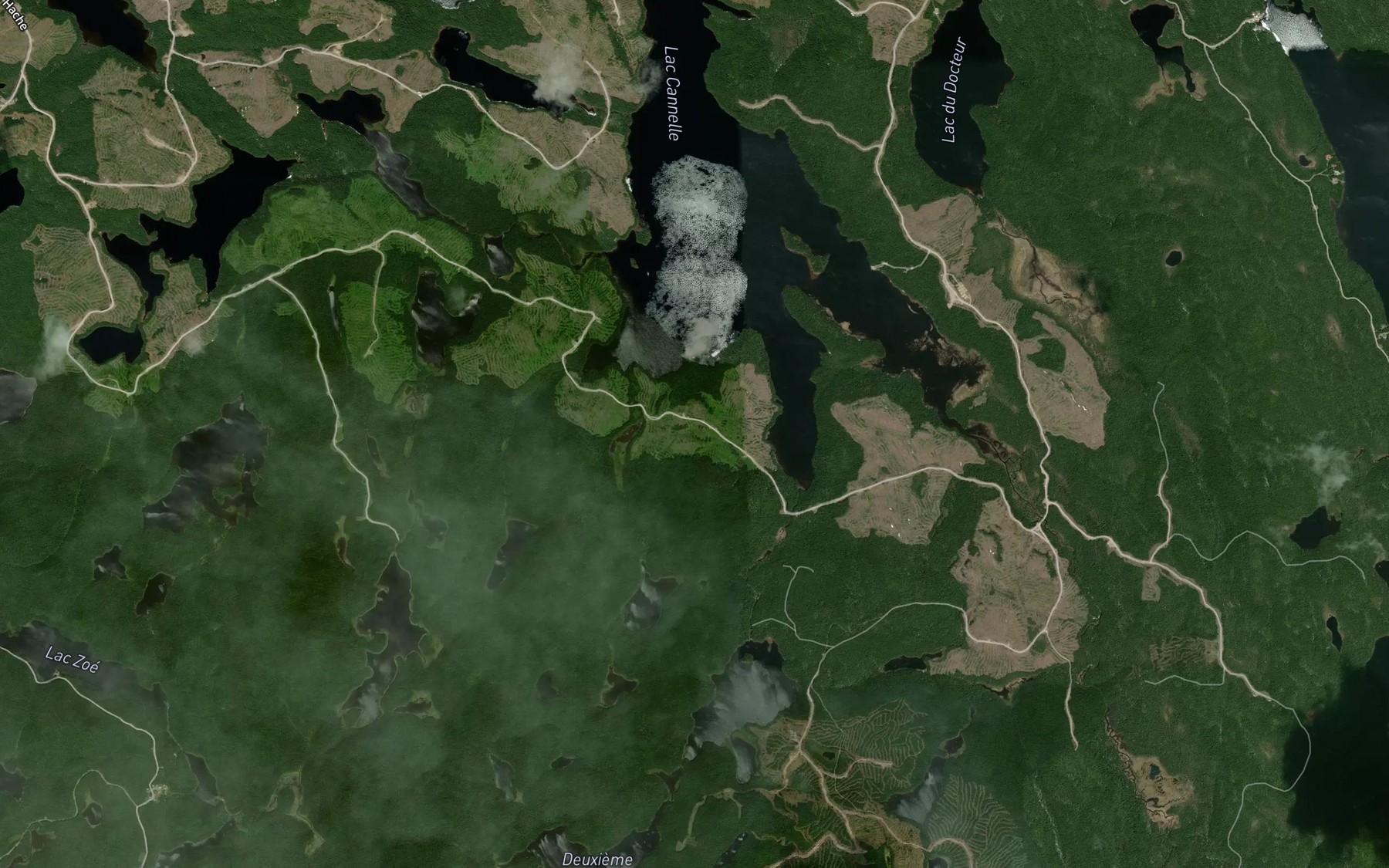 Satellite map of the Bras du Portage