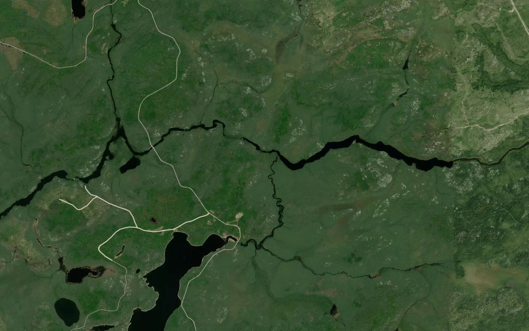 Satellite map of the Frank Creek