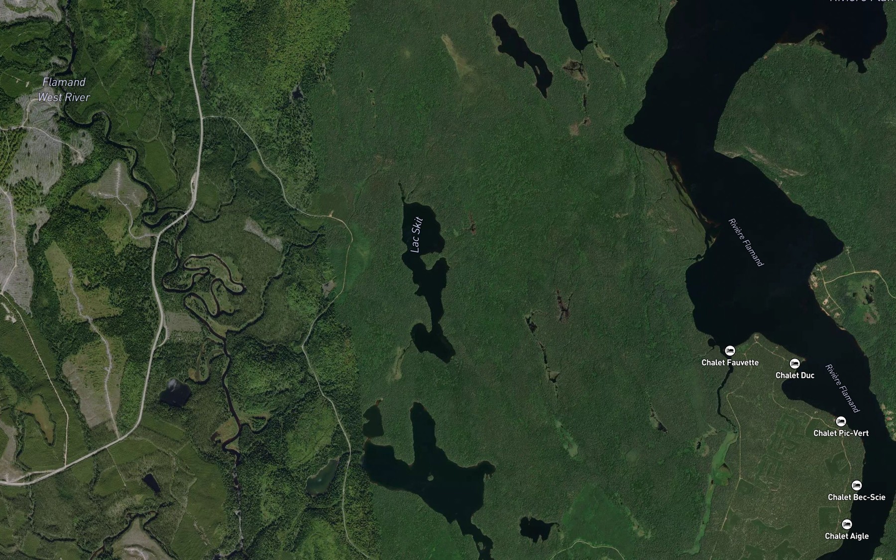 Satellite map of the Lac Skit