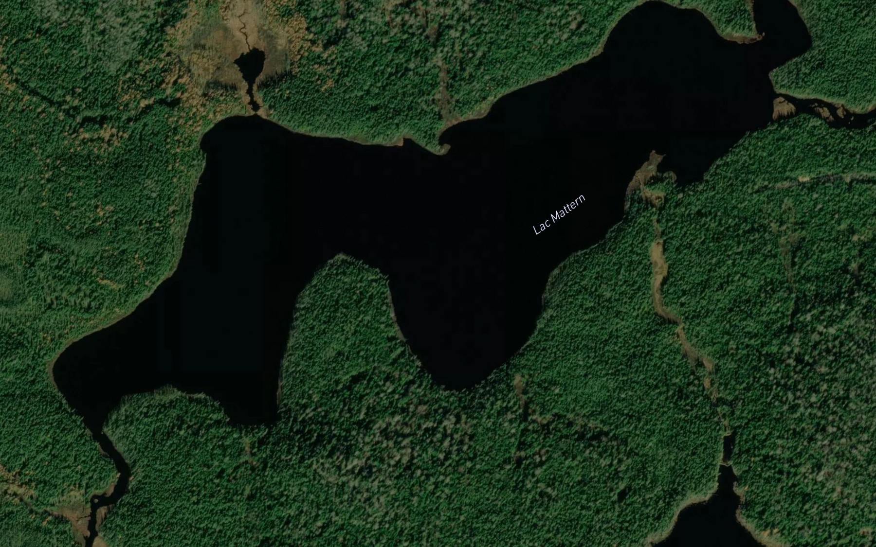 Satellite map of the Lac Mattern