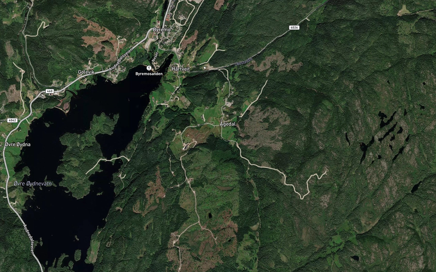Satellite map of the Astabekkjen