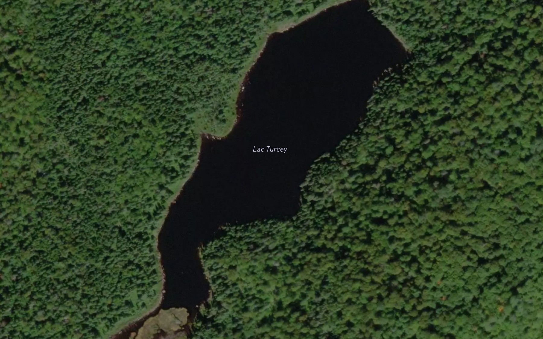 Satellite map of the Lac Turcey