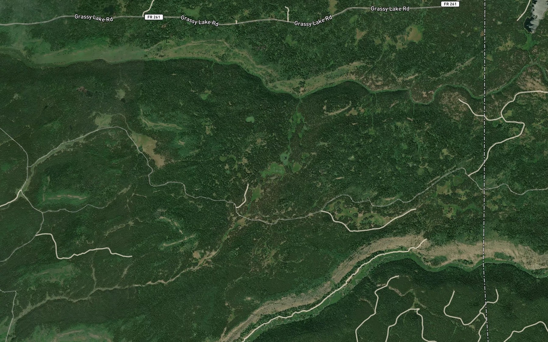 Satellite map of the Chain Lakes