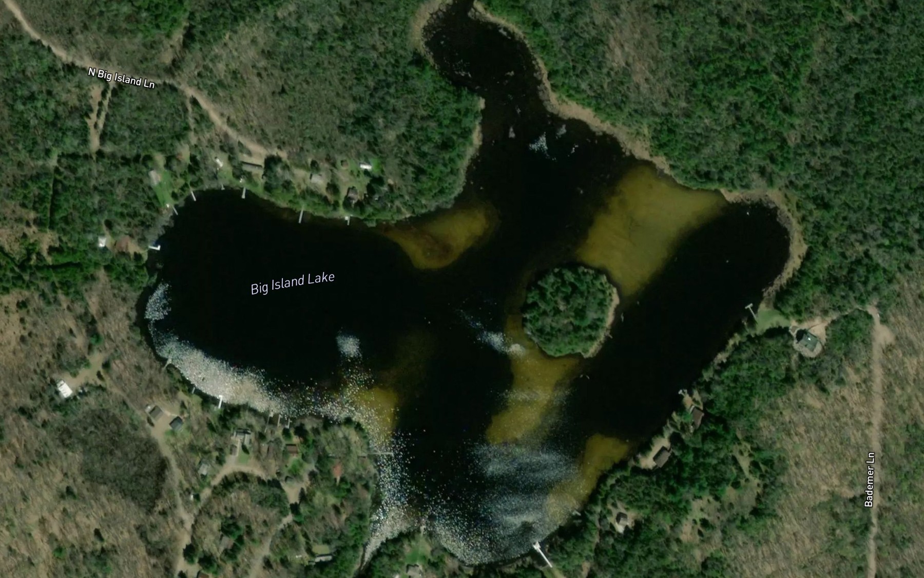 Satellite map of the Big Island Lake