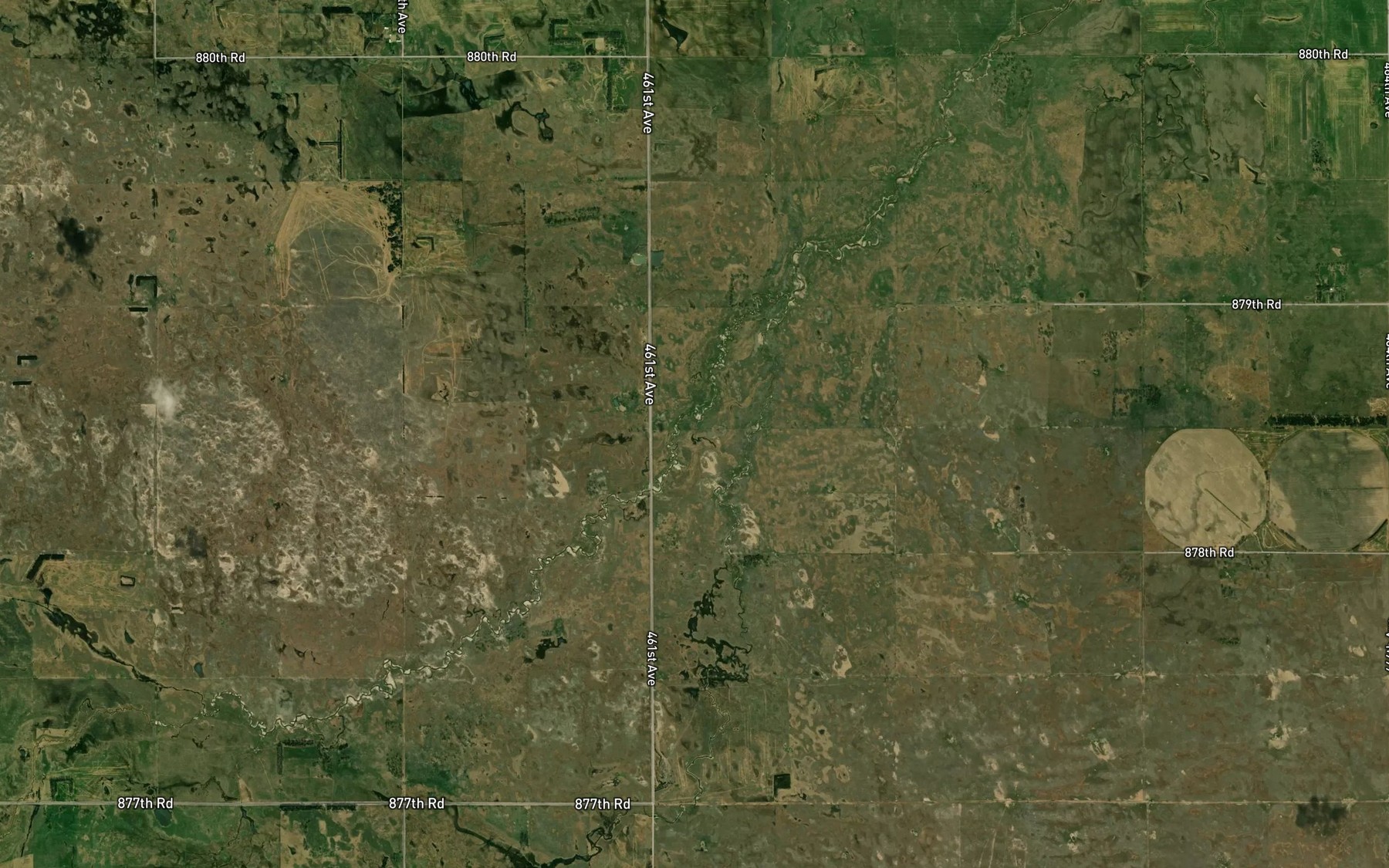 Satellite map of the Dry Creek