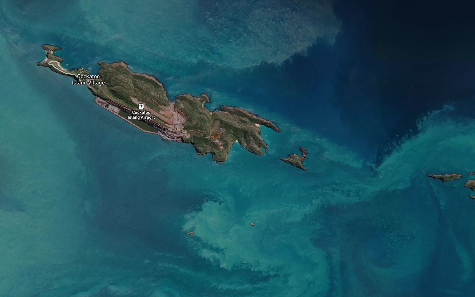 Satellite map of the Copper Bay