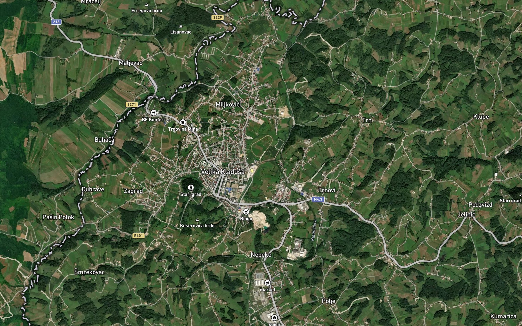 Satellite map of the Graborska