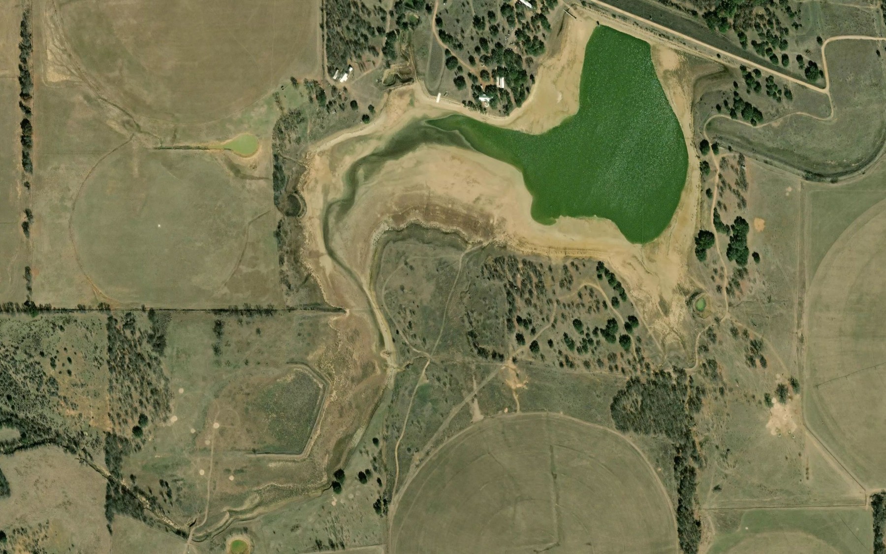 Satellite map of the Soil Conservation Service Site 9 Reservoir