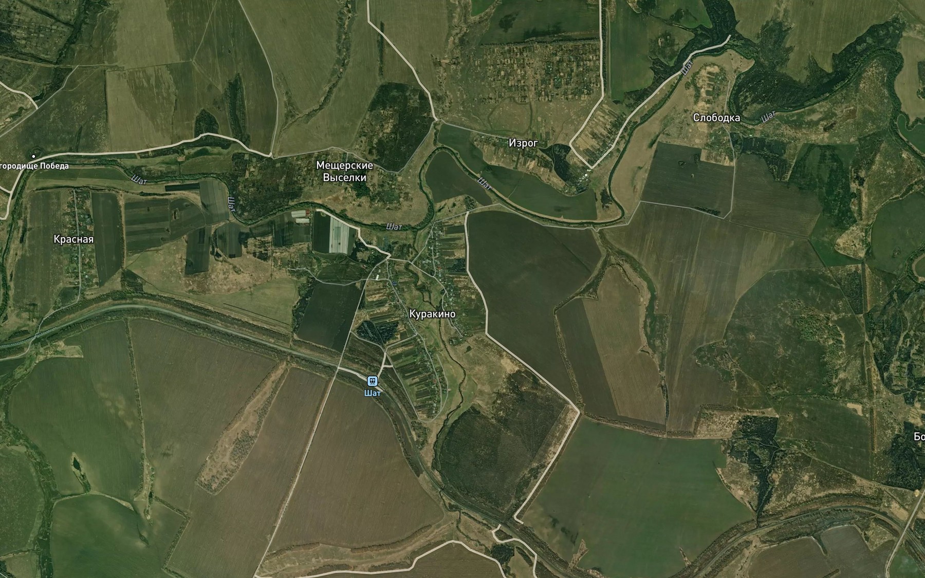 Satellite map of the Shat