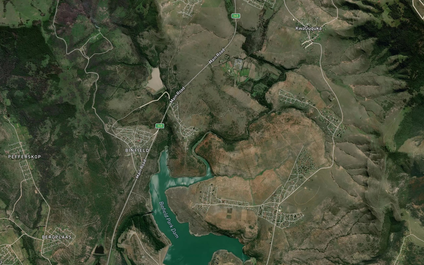 Satellite map of the Tyume