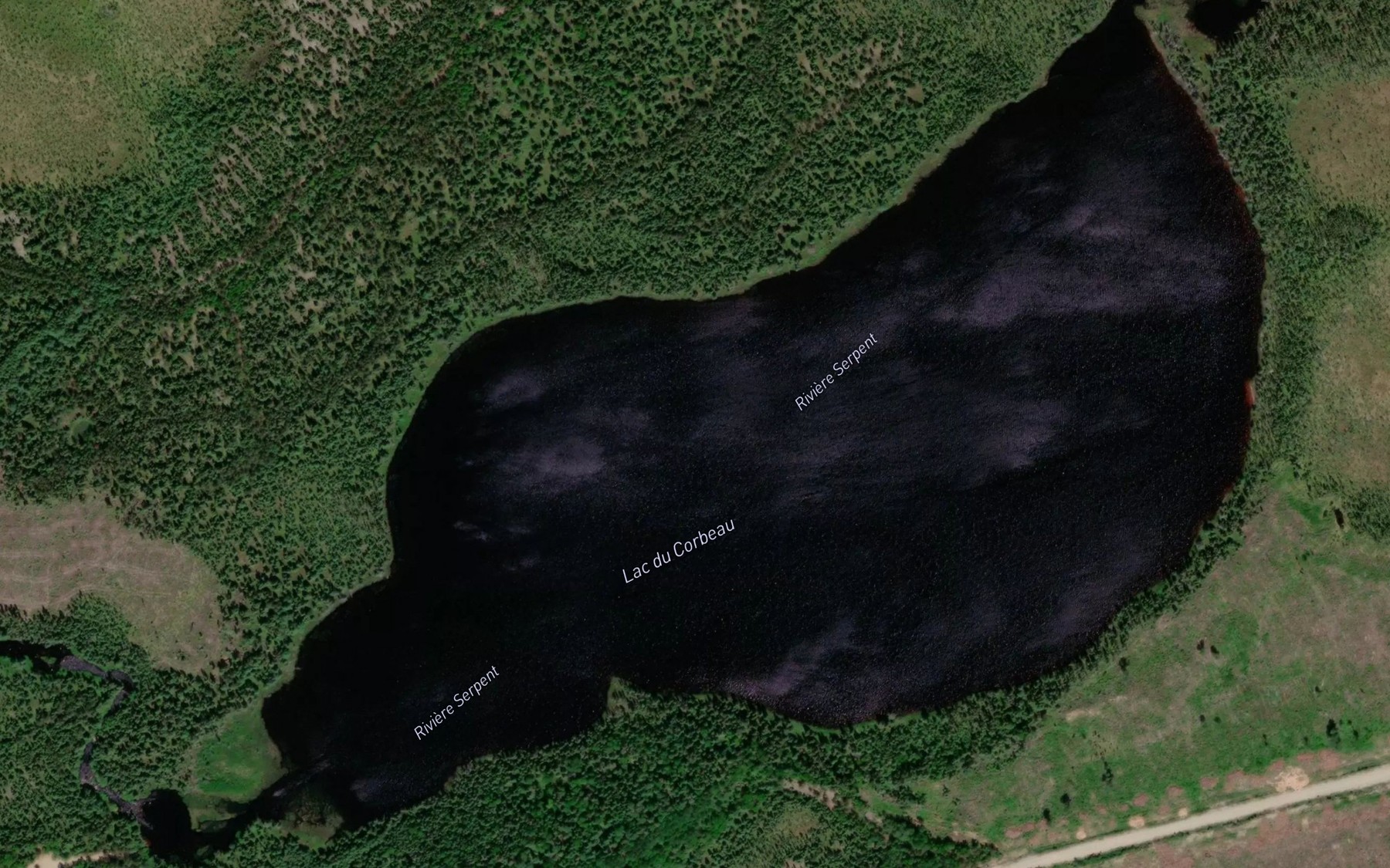 Satellite map of the Lac du Corbeau