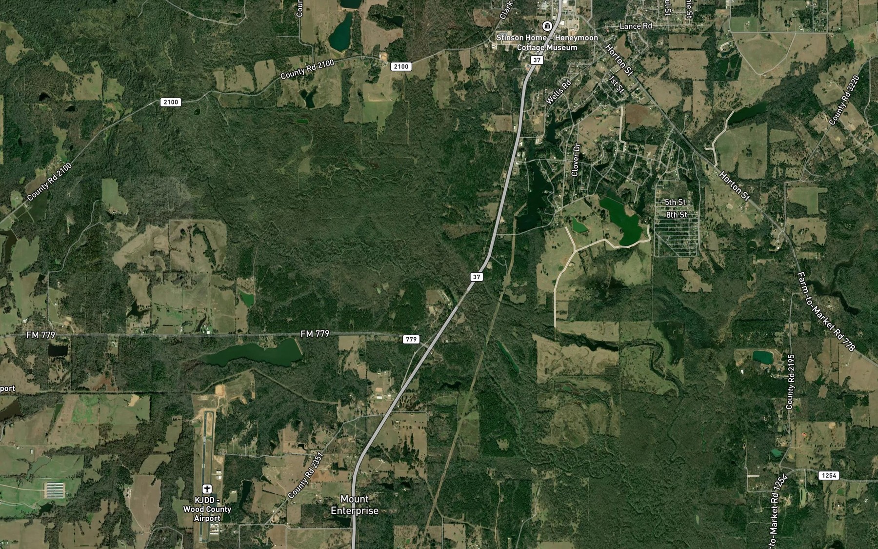 Satellite map of the Dry Creek