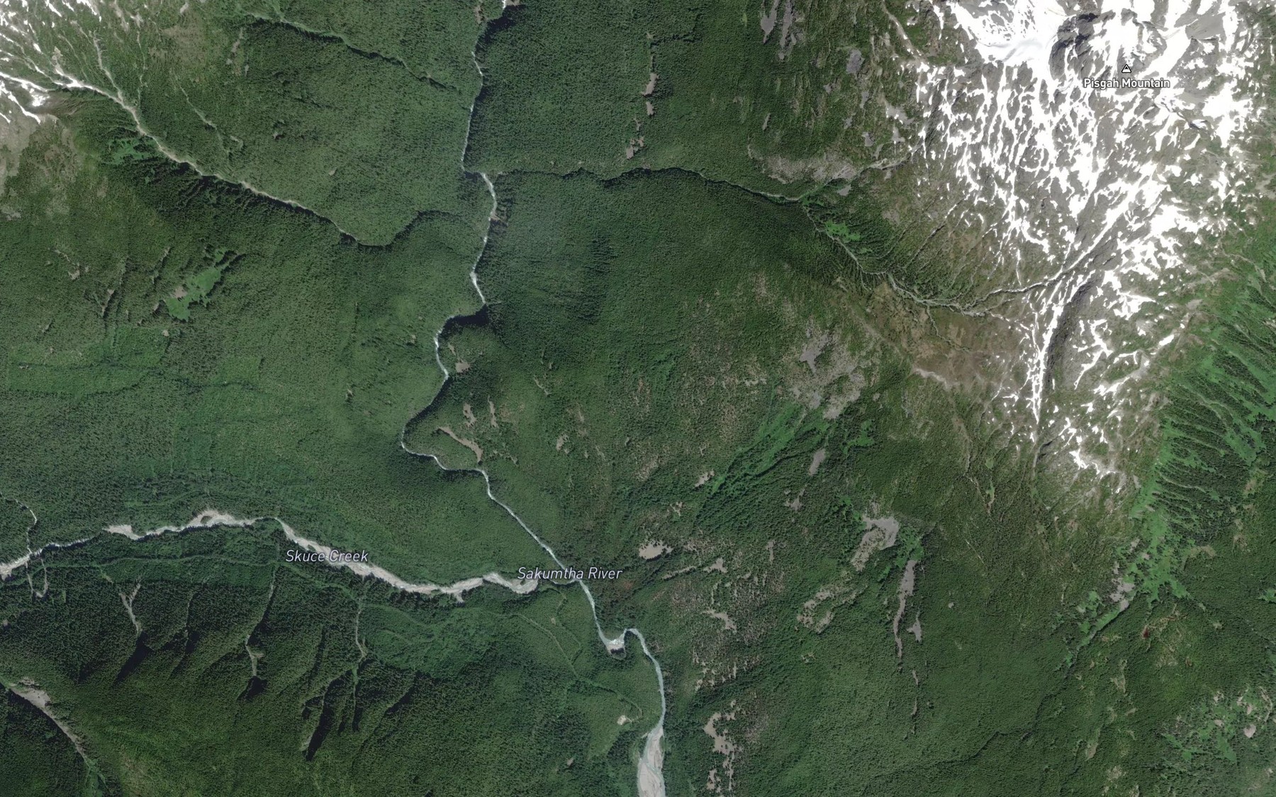 Satellite map of the Skuce Creek
