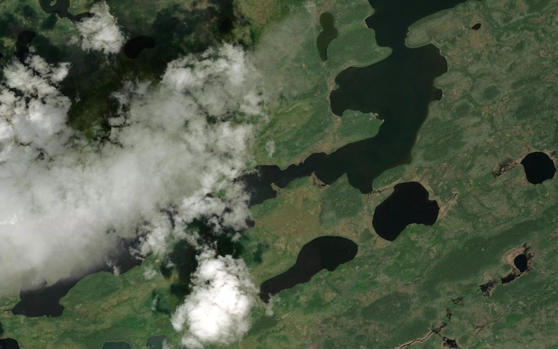Satellite map of the Wapisew Lake