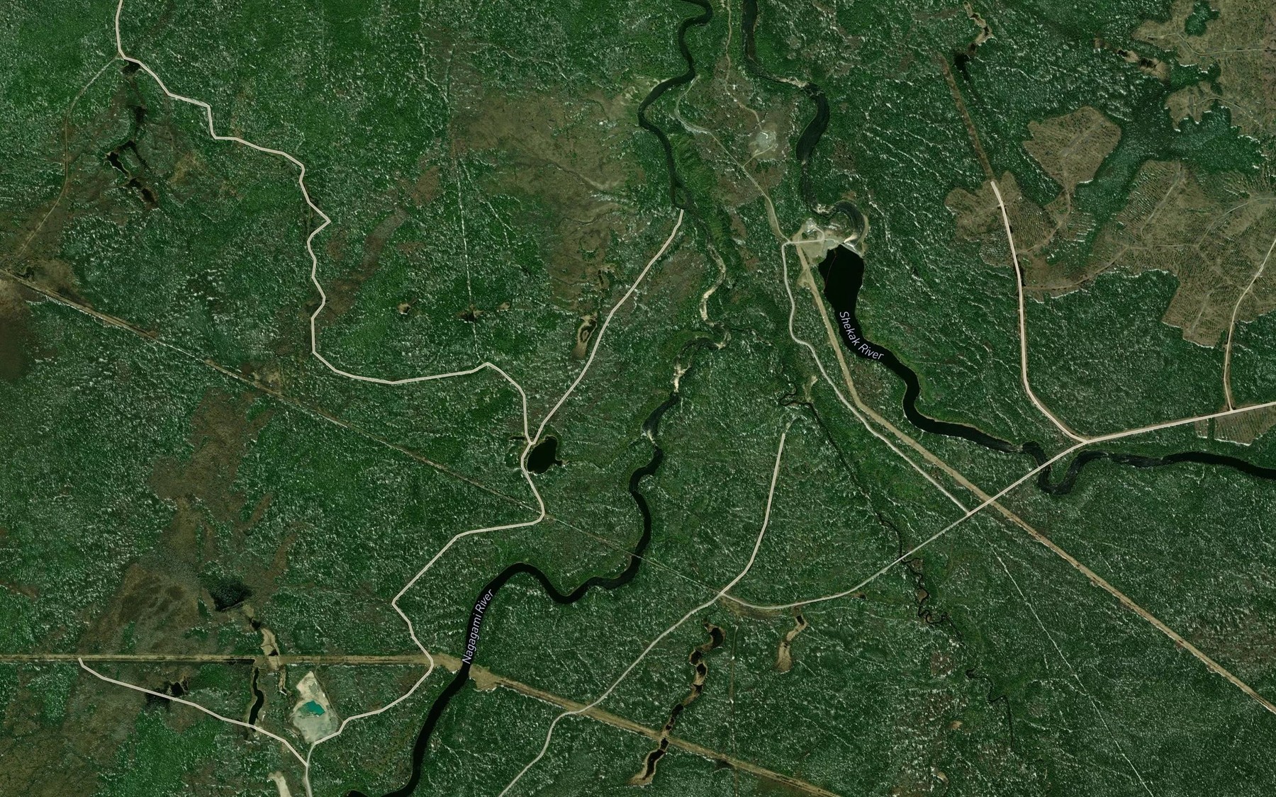 Satellite map of the Highwood Rapids