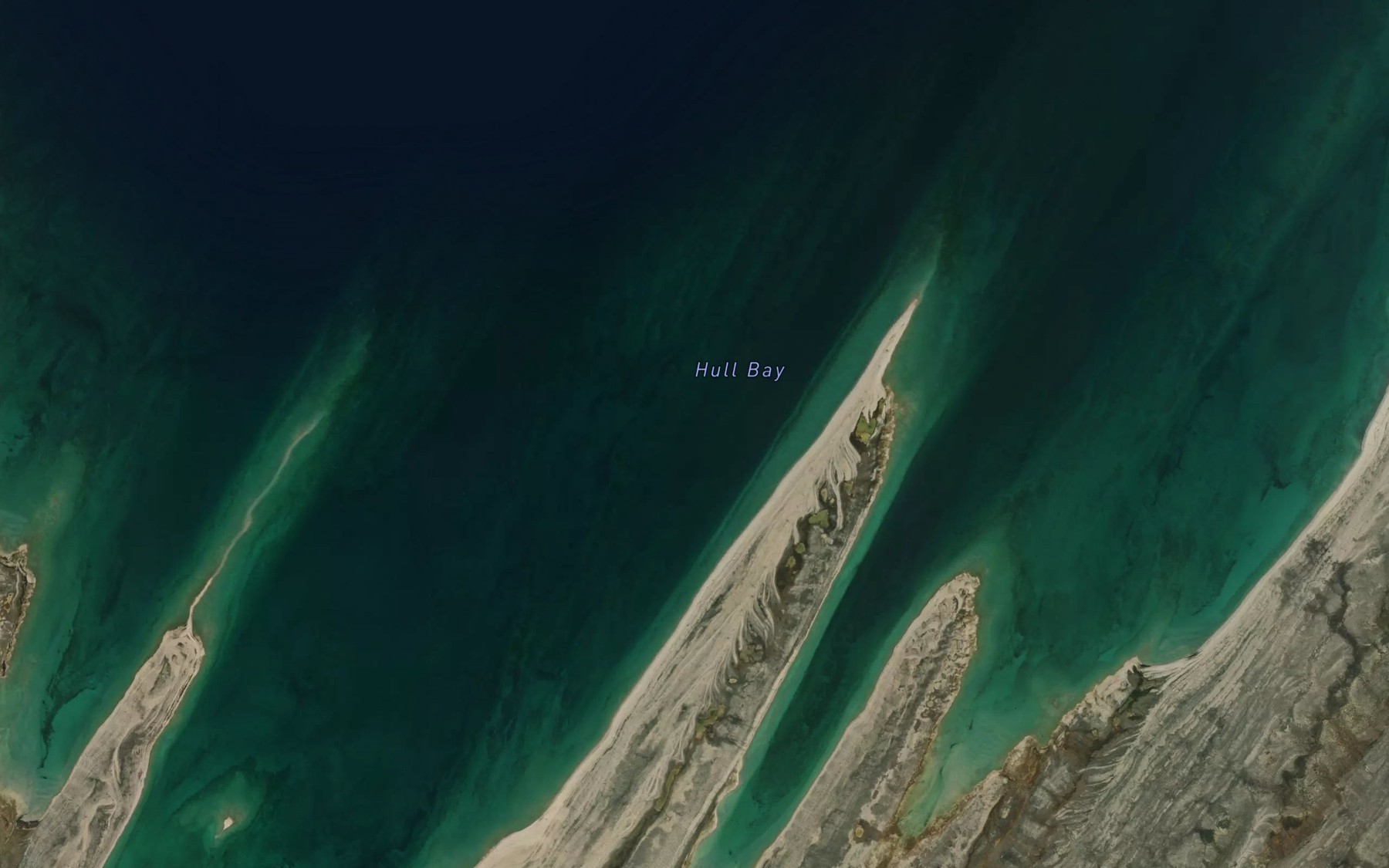 Satellite map of the Hull Bay