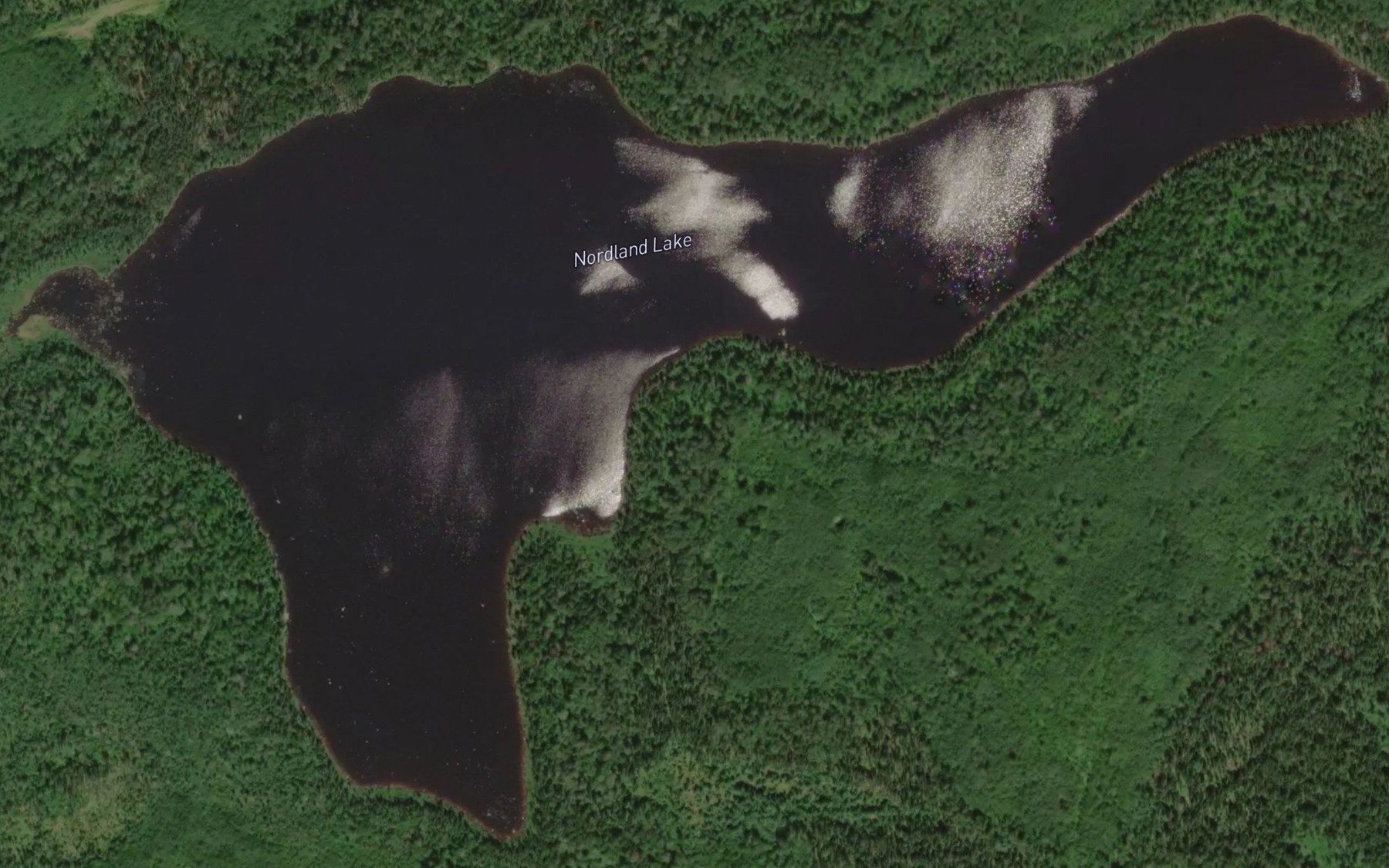 Satellite map of the Nordland Lake