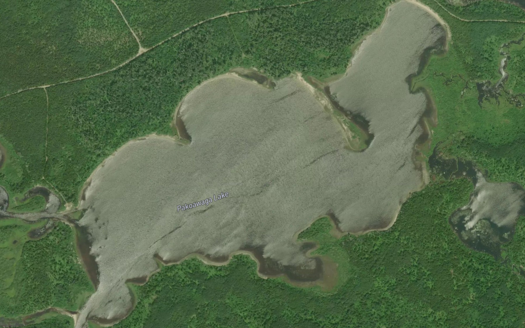 Satellite map of the Pakoawaga Lake