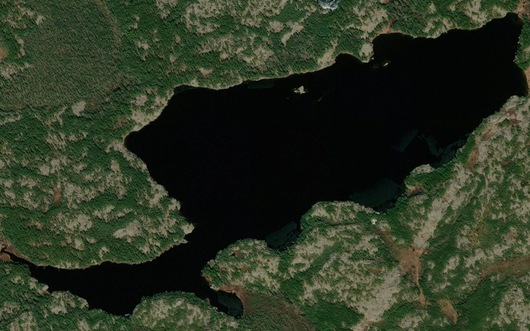 Satellite map of the Brooks Lake