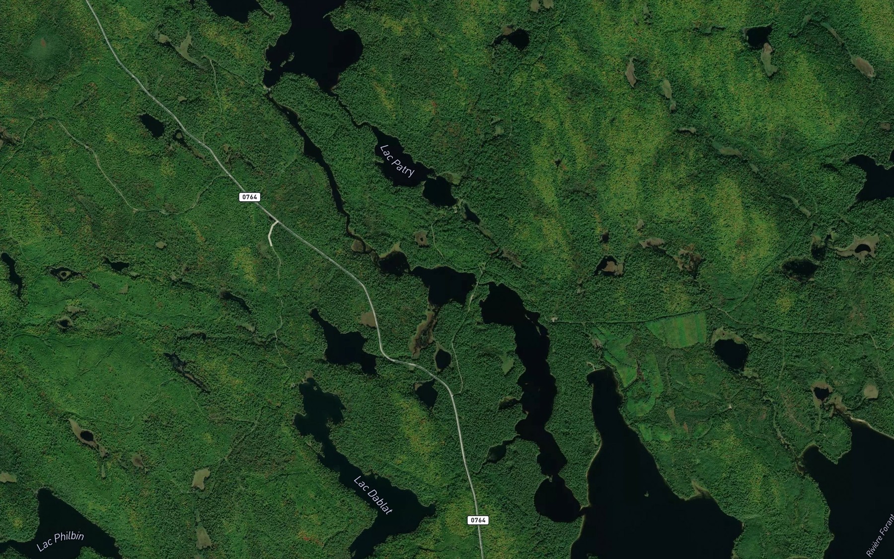 Satellite map of the Lac Richard