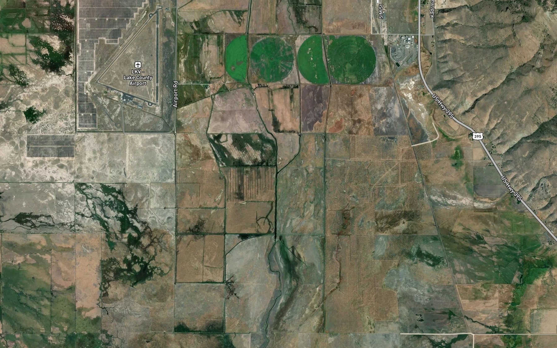 Satellite map of the East Branch Thomas Creek