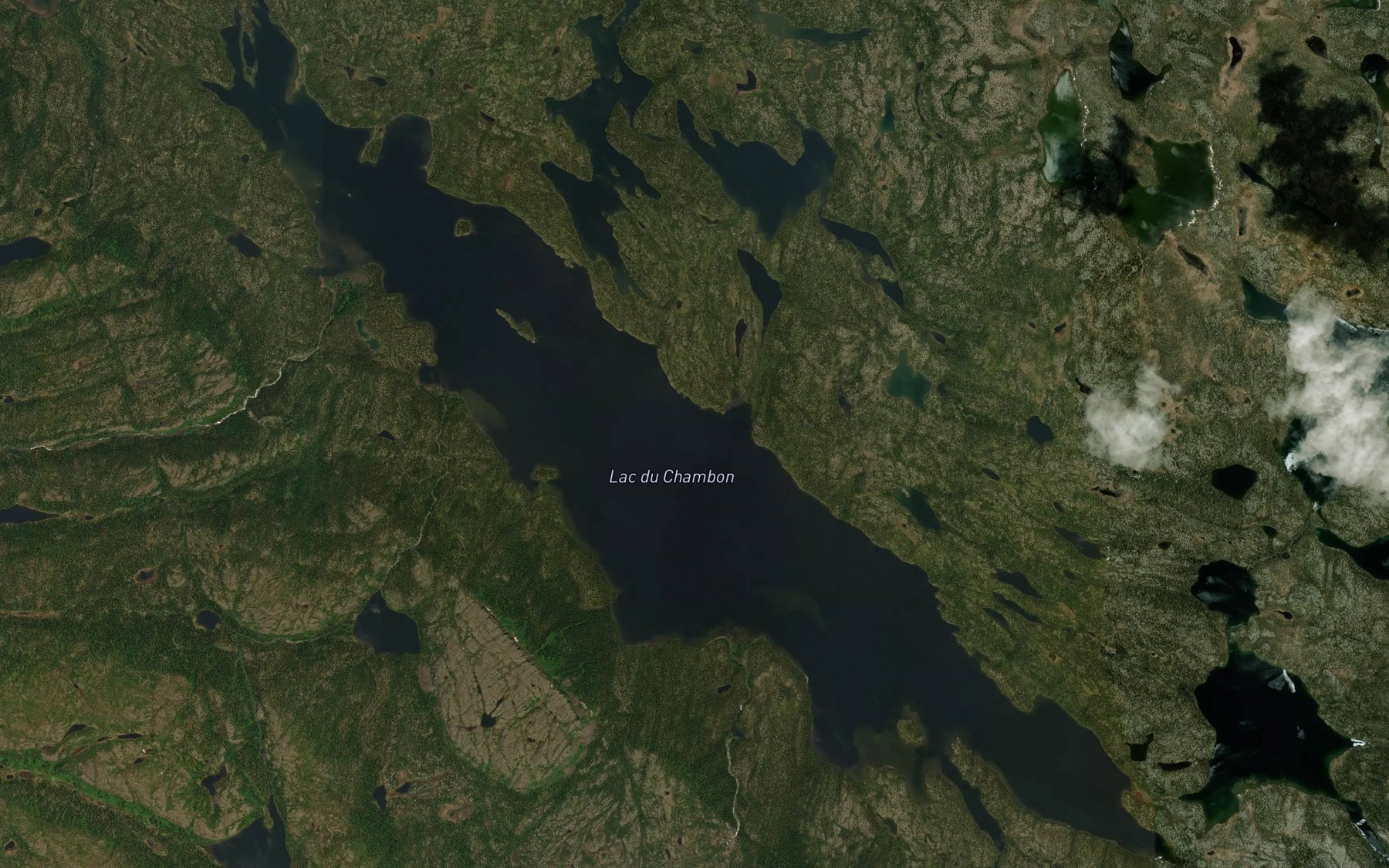 Satellite map of the Lac Du Chambon