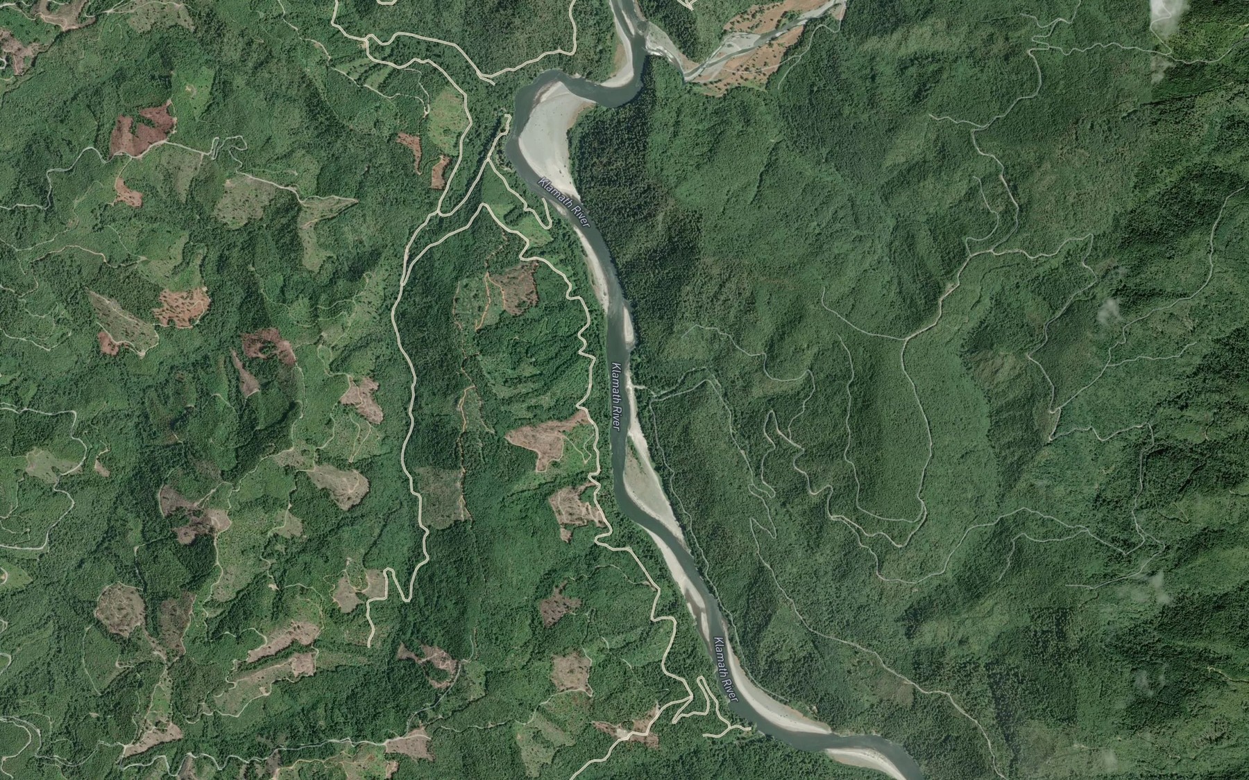 Satellite map of the Bear Creek