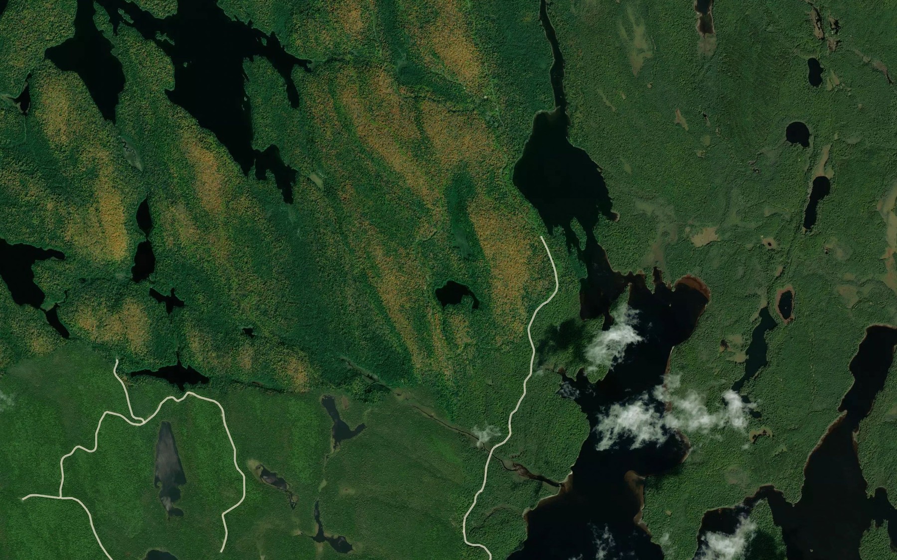 Satellite map of the Lac Robert