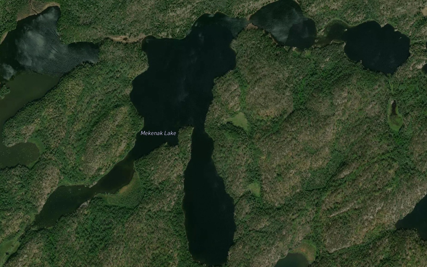 Satellite map of the Mekenak Lake