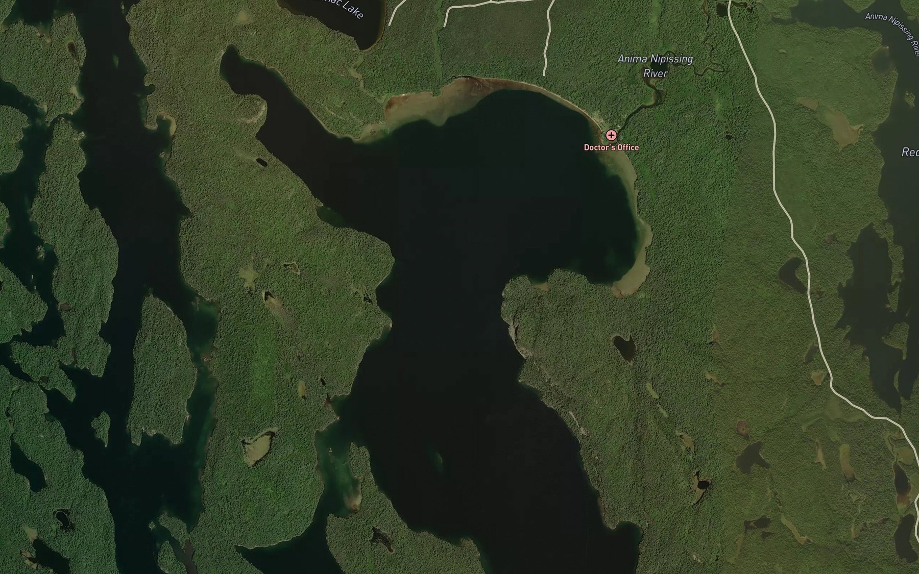 Satellite map of the Ferguson Bay