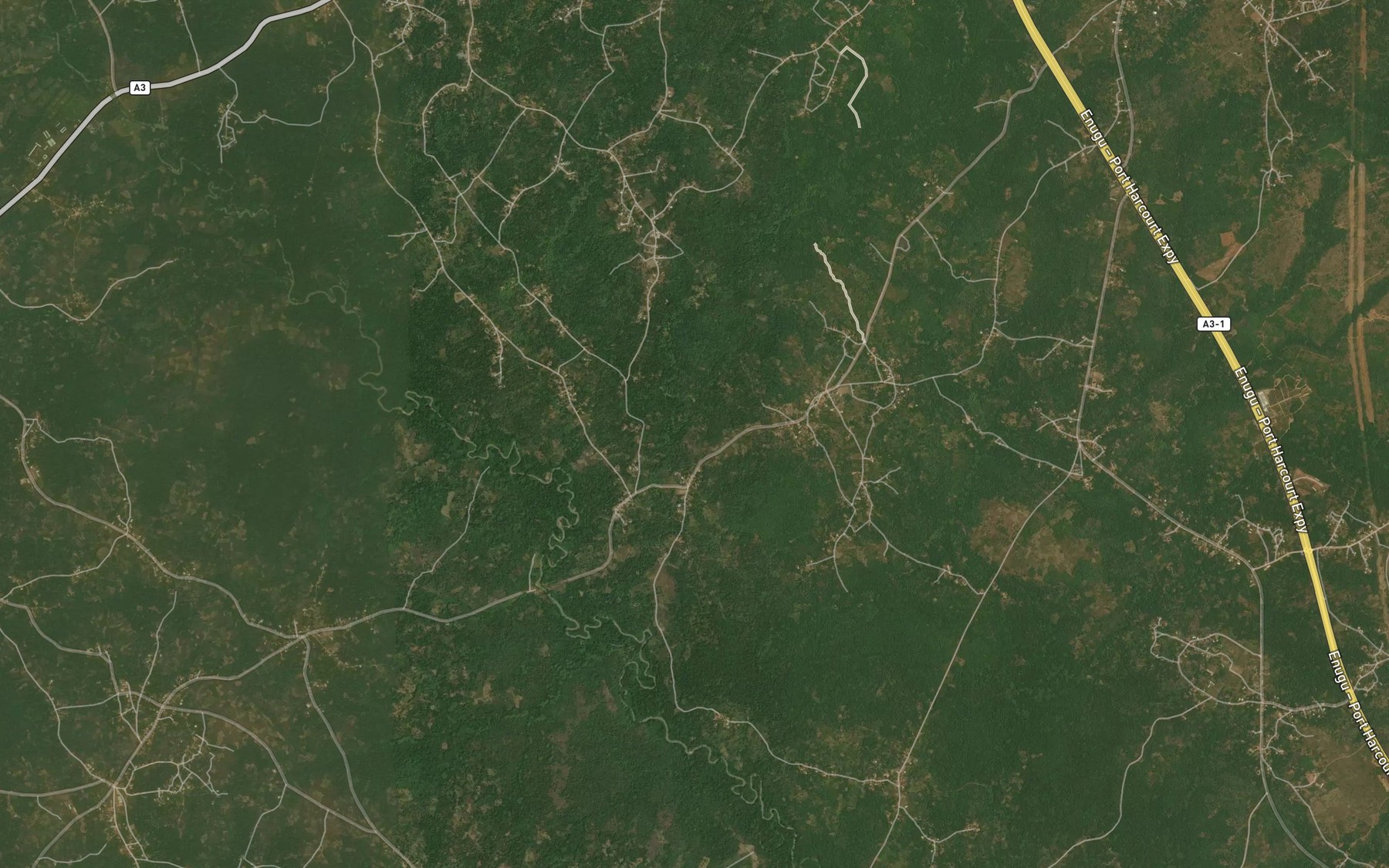 Satellite map of the River Alum