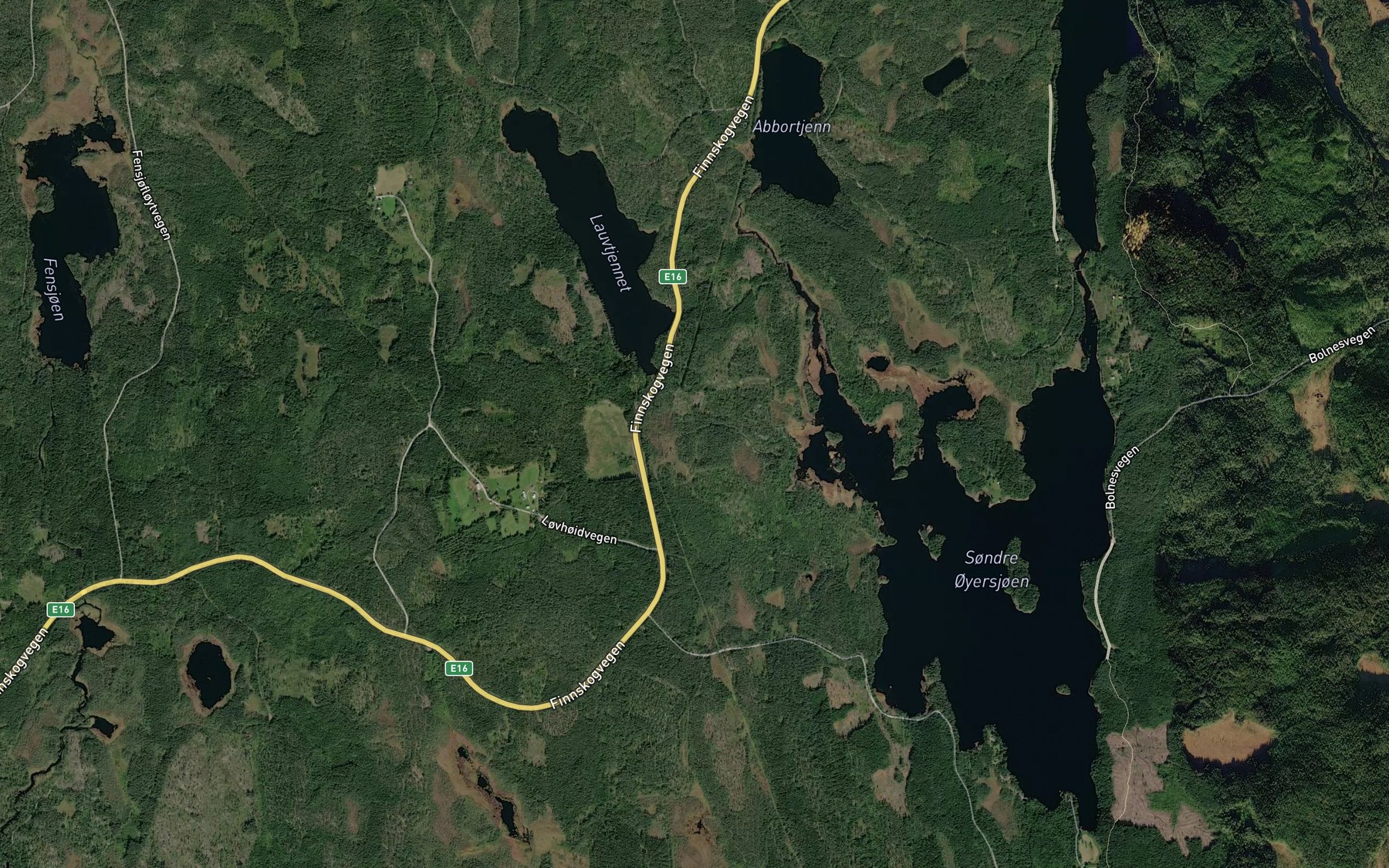 Satellite map of the Lovtjennbekken