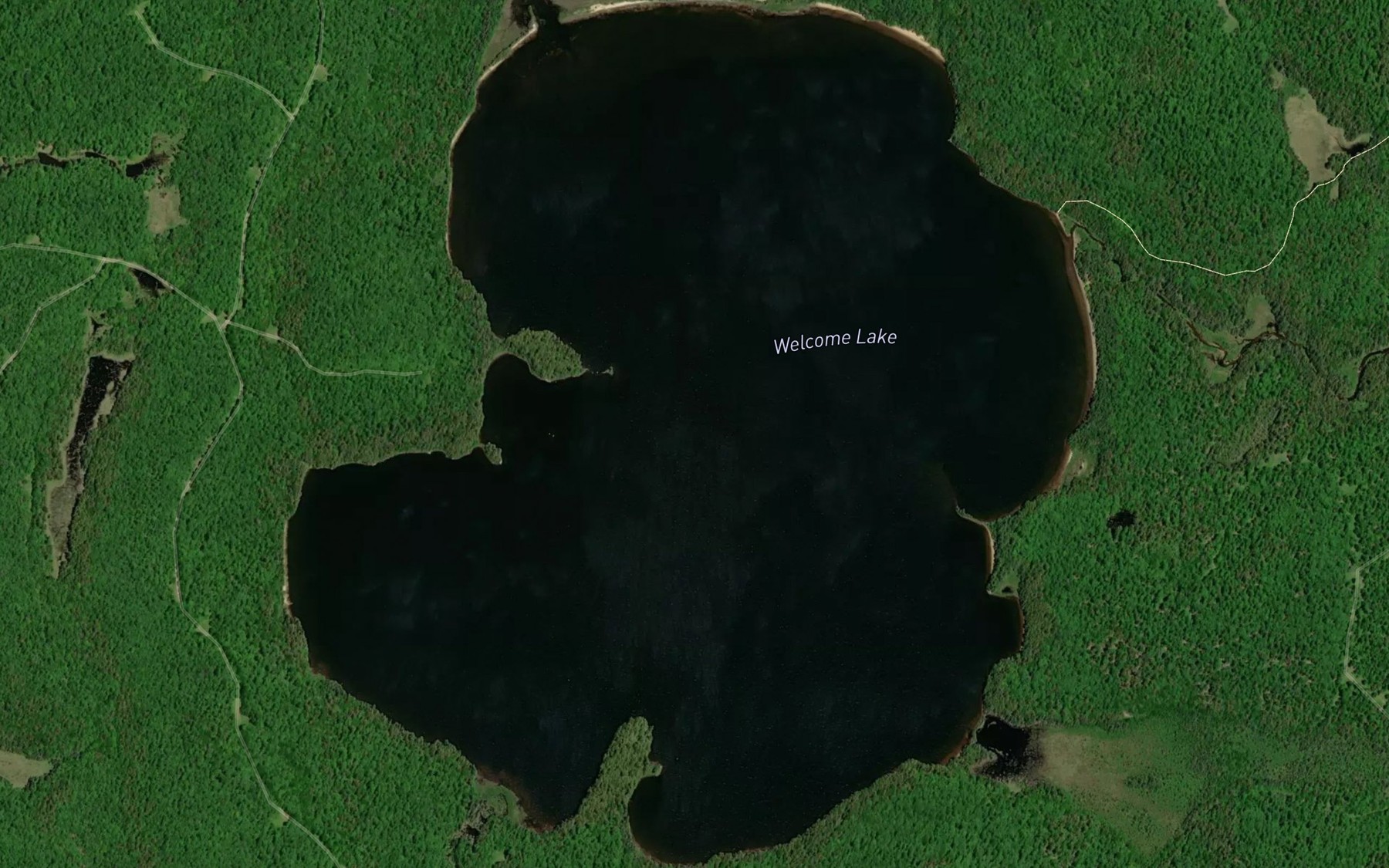 Satellite map of the Welcome Lake