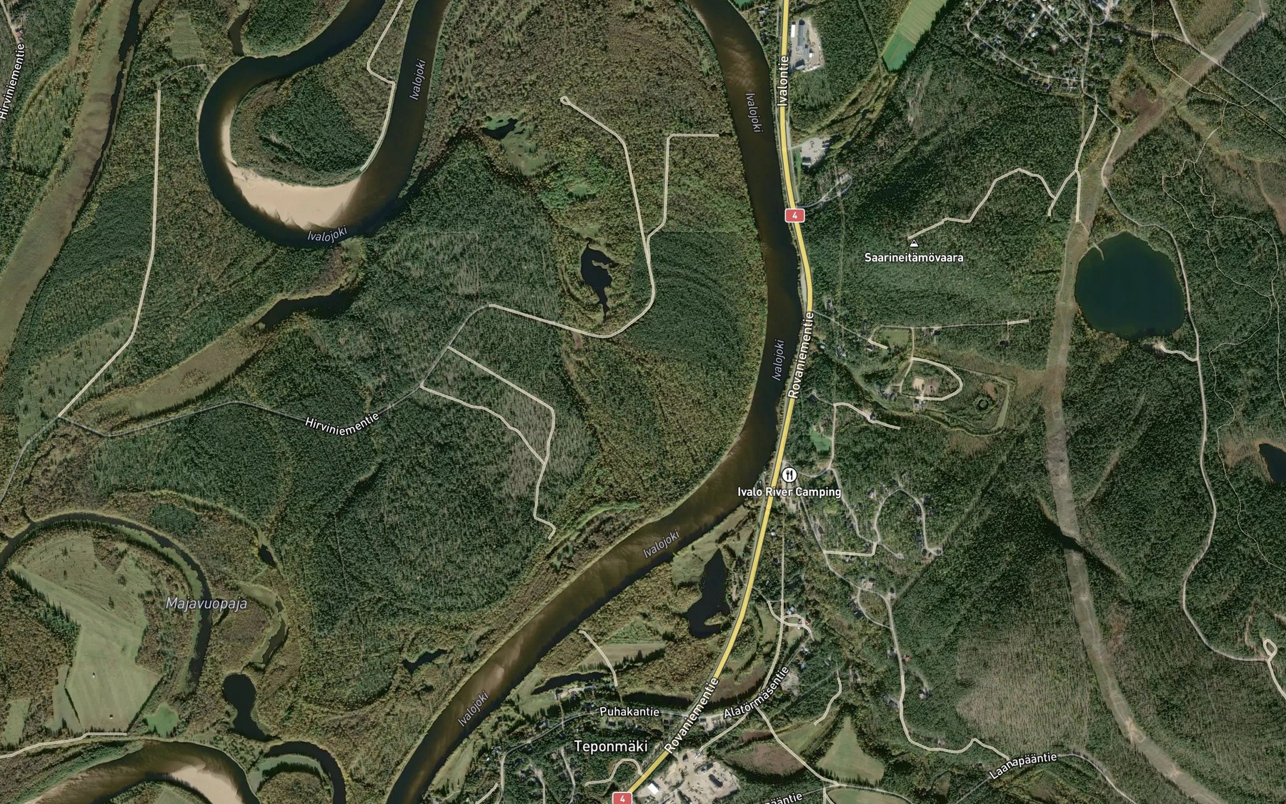 Satellite map of the Hirvimella