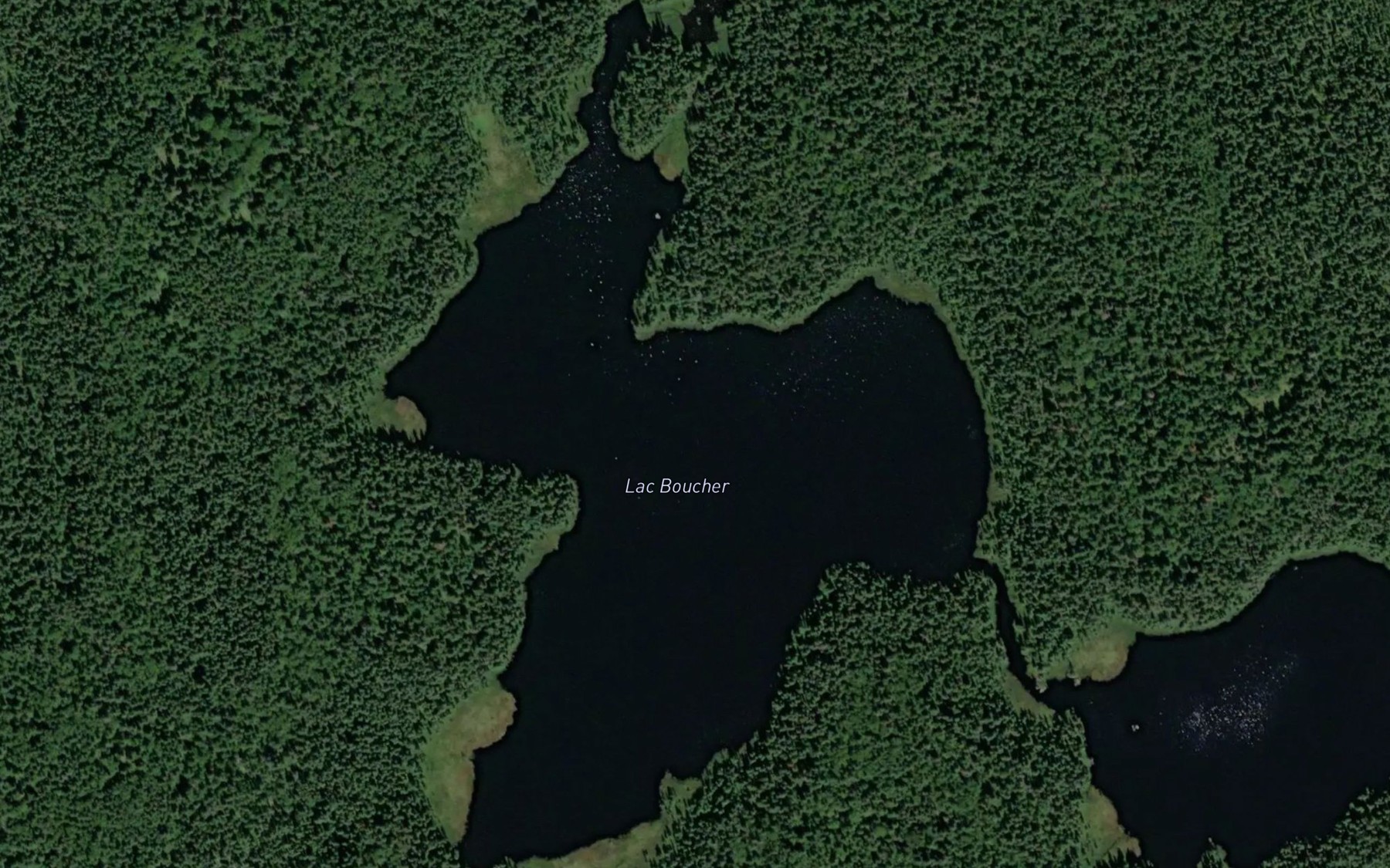 Satellite map of the Lac Boucher