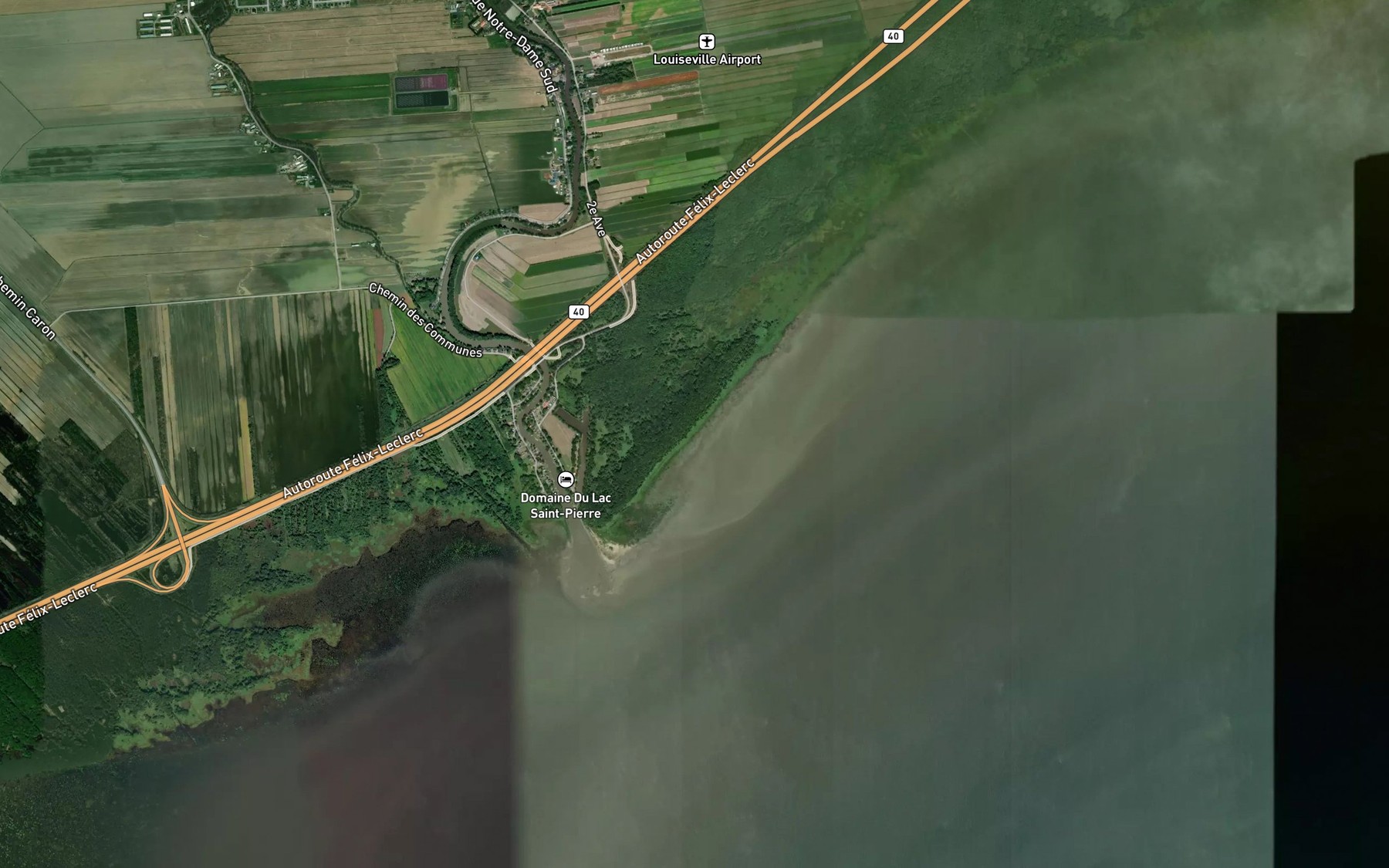 Satellite map of the Etangs de Maskinonge