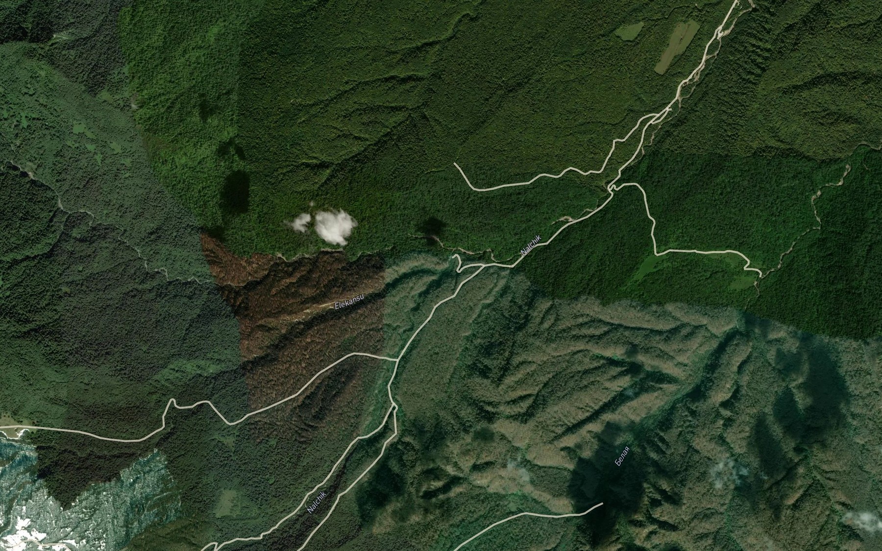 Satellite map of the Elekansu